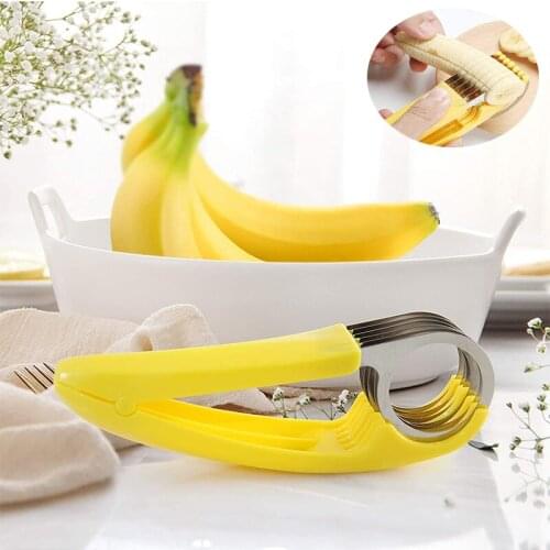 Kitchen Gadgets Stainless Steel Blade Banana Slicer Cucumber Ham Slicer Are Available