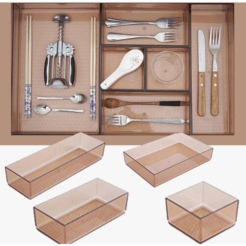 Kitchen Drawer Storage Box Restaurant Plastic Cutlery Utensils Tray Tableware Coffee Storage Boxes Drawer Organizer