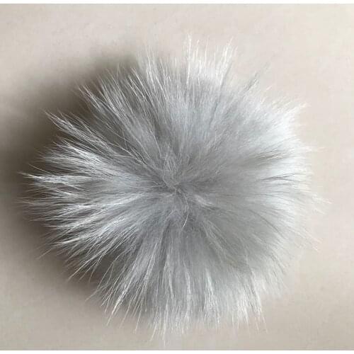 Flully Fur Pompoms 5pcs/lot Raccoon Fur Pompom For Scarves Blanket Shoes Bags Winter Hat Fox Fur Pom Fur Pom Pom Fur Pompon