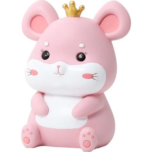Cute Piggy Bank For Kid Interesting Save Piggy Bank Creative Money Secret Small Gift Mouse Design Animal Safe Household ED70CXG