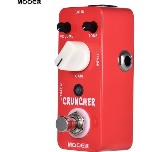 MOOER CRUNCHER High Gain Distortion Guitar Effect Pedal True Bypass Full Metal Shell