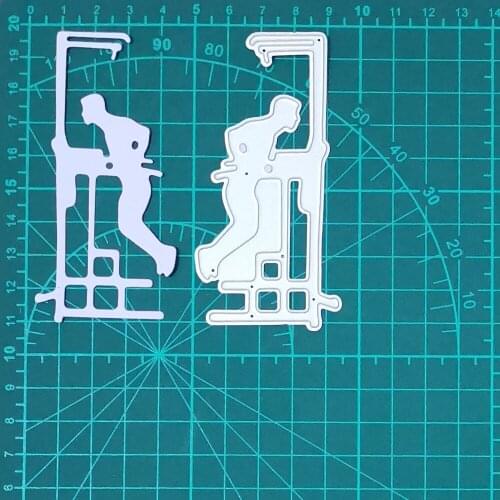 Man Exercise in Gym Metal Cutting Dies Real Picture Cut Die Scrapbook Paper Craft Knife Mould Blade Punch Stencils Dies 2020 New