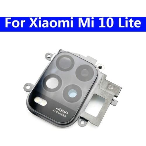 New Rear Back Camera Glass Lens With Frame For Xiaomi Mi 10 Lite Cell Phone Repair