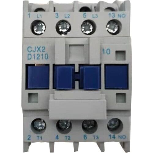Original export CJX2-1210 LC1-D 3P 1NO AC contactor 25A coil voltage 380v 220v 50 / 60hz rail mounting pull down view