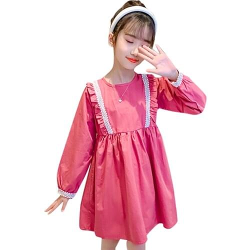 Dress For Girls Long Sleeve Dress For Girl 2021 New Kids Dresses Spring Autumn Costume For Girls 6 8 10 12 14