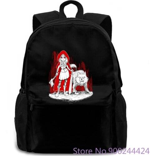 Afterlight Red Riding Hood s Ladies Gothic punk rock emo wolf women men backpack laptop travel school adult student