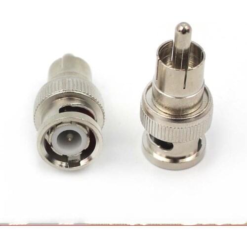 RCA Male AV to BNC Male For CCTV VCR Camera Monitor Cable Connector Adapter NEW
