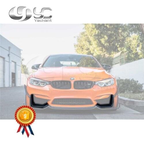 Car-Styling Carbon Fiber Side Lower Valence Fit For 2014-2019 F80 M3 F82 F83 M4 MAD Style Front Bumper Side Vents Lower Valence