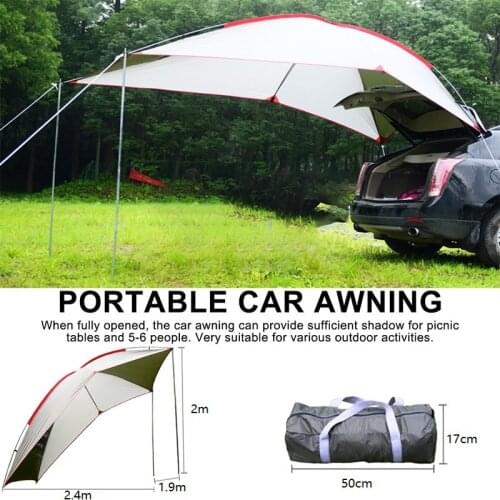 SUV MPV Car Tail Tent Ourdoor Waterproof Auto Awning Trailer Beach Sunshade for Self-driving Travel Camping