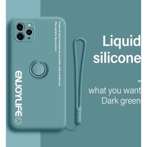 Ultra-thin Silicone Magnetic Phone Case For iPhone 11 Pro SE XS max XR XS X 8 7 6 Plus Ring Bracket Cover