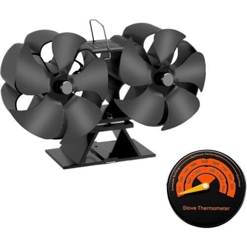 Fireplace fan ventilation 10 Heat Blade aluminium alloy stove fan powered log wood Quite energy-saving Heat Distribution