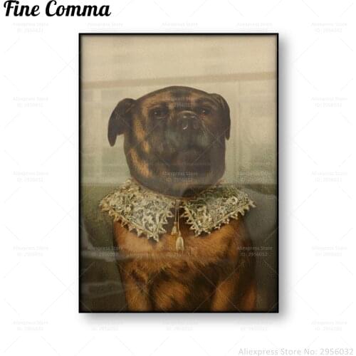 Uncle Tobey Frederick Dielman Vintage Poster Dog Art Canvas Print Dog Portrait Painting Animal Wall Art Home Decoration Gift