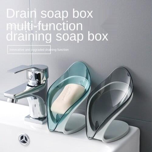 Leaf Shape Soap Box Bathroom Soap Holder Dish Storage Plate Tray Bathroom Soap Holder Case Bathroom Supplies Bathroom Gadgets