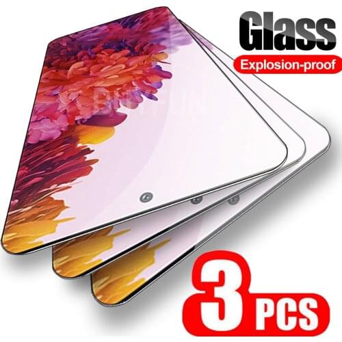 3PCS Safety Glass For Samsung Galaxy S20 Fe 4G/5G HD Clear Screen Protector S20Fe S 20 Fe Full Cover Film Tempered Glas Not Case
