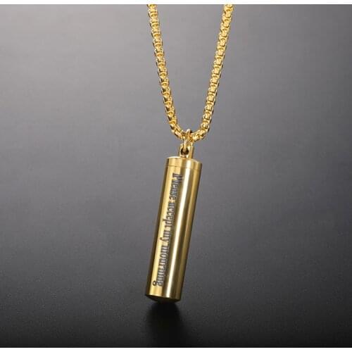 Custom Ashes Pendant Necklaces For Women Personalized Name Color Stainless Steel Necklace Cremation Memorial Gifts