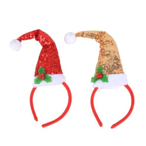 1pcs Cute Christmas Headband Creative Glitter Home Festive Decoration Supplies For Kids Great Christmas Gifts