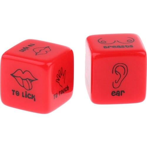 2pcs Glow in the Dark Foreplay Dice Adult Couples Party Date Night D6 Board Game Entertainment Accessories