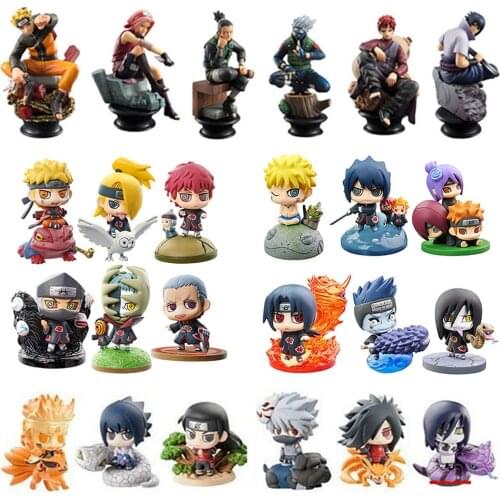 Q Version Anime Model Naruto Shippuden Sasuke Gaara POP Action Figure Figurine PVC Hand-made Collectible Decoration gifts