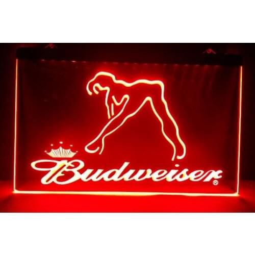 B02 Budweiser Exotic Dancer Stripper 2 size beer Bar pub club 3d signs LED Neon Light Sign home decor crafts
