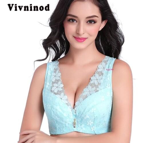 Big Size Bras Push Up Large Cup Bras Lace Women Lingerie Large Chest Vest Underwear Comfortable Upright Bra Cotton Underwear