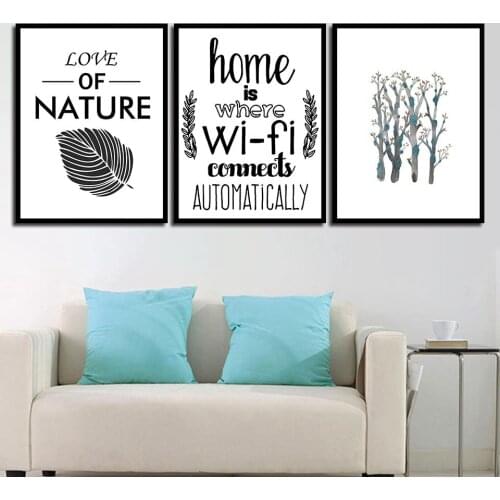 Black and White Natural Tree Leaves Modern Minimalist Abstract Oil Painting for Living Room Home Decoration B5106