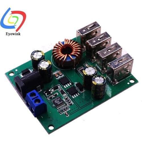 DC-DC 7-60V To 5V 5A 4USB Output Buck Converter Step-down Power Supply Module Board