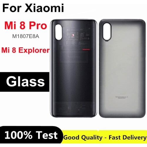6.21" For Xiaomi Mi 8 Pro Back Battery Cover Glass Housing Door For Xiaomi Mi 8 Explorer Battery Cover mi8 Pro Rear Case