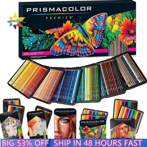 Lápis De Cor Prismacolor Premier Estojo 12 24 36 48 72 132 150 Cores