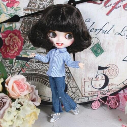 ICY DBS Blyth doll 1/6 bjd customized white skin and joint body with open mouth matte face for girl gift toy BL950