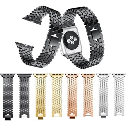 For Apple watch band 6 SE 38mm 42mm 44mm 40mm stainless steel watchband metal Bracelet for iwatch series 6 SE 5 4 3 38/44 mm Box