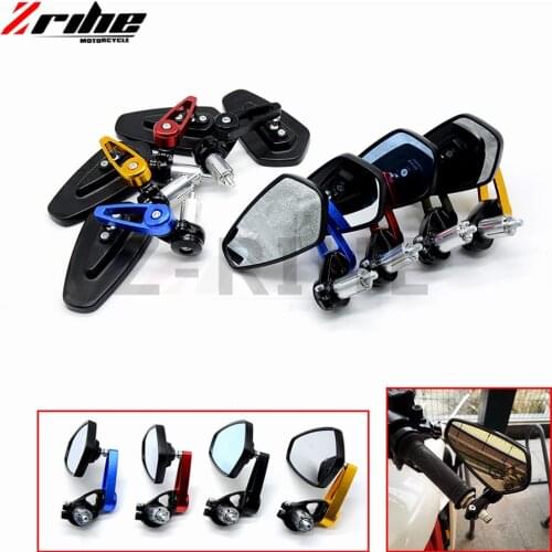 For Handlebar grips Rearview Side Mirror Motorcycle Mirror For Yamaha MT09 MT07 MT 09 07 XJ6 FJR XJR 1300 Racer fazer XT 600 TDM