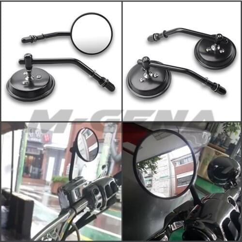 Motorcycle Rear View Side Mirrors For Bobber Chopper Road Touring XL1200L XL883 XL883L Sportster Fatboy Softail Heritage