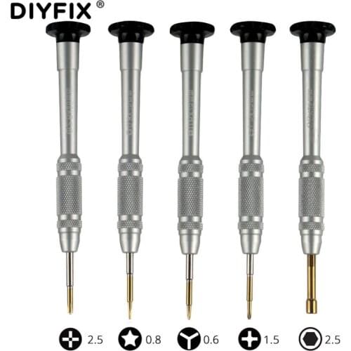 DIYFIX 5 in 1 Precision Screwdriver Set for iPhone X 8 8P 7 7P 6 6P 6S 6SP Disassemble Opening Mobile Phone Repair Tools Kit