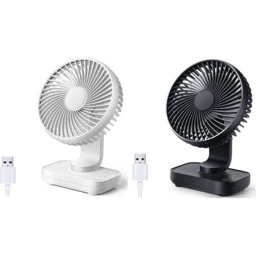 USB Desk Fan, Rechargeable Battery Operated, Mini Portable Fan, with Strong Airflow Quiet Operation