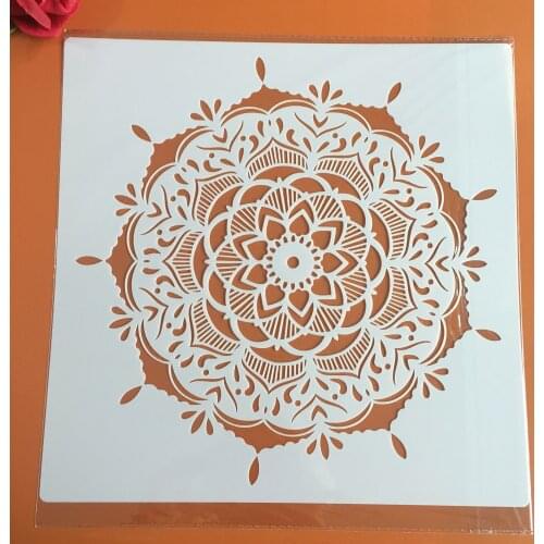 New 30 * 30cm diy mandala mold for painting stencils stamped photo album embossed paper card on wood, fabric,wall,Floor
