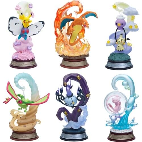 Pokemon Genuine Gacha Swing Vignette Collection Candy Toys Butterfree Charizard Mimikyu Flygon Mew Action Figure Model Toys