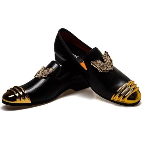 MEIJIANA Luxury Vintage Designer Fashion Wedding Party Black Leisure Male Casual Shoe Genuine Leather Mens Loafer Dress Shoes