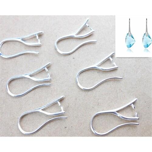 HOT Wholesale 100pcs 925 Sterling Silver Hook Earring Earwire DIY Jewelry Finding Accessories