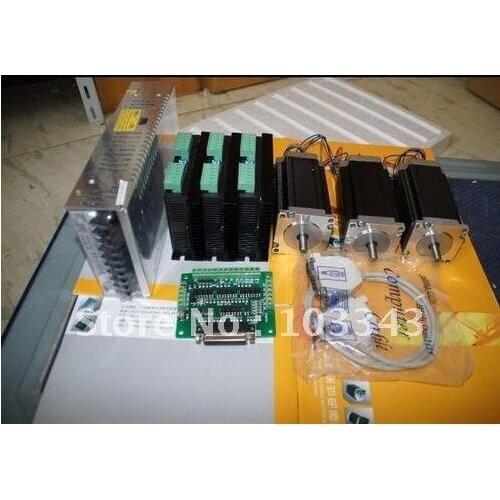 3Axis Nema 23 stepper motor 425 oz DUAL shaft 3.0A & stepper motor Driver DM542A 128Micro for CNC Router Plasma LONGS MOTOR