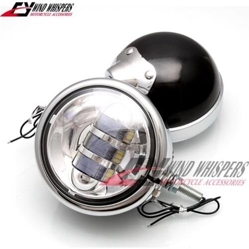 4 "Auxiliary lamp assembly&Fog lamps assembly LED lights Fits For Harley Electra Glide Street Bob Fat Boy Street Glide Road king