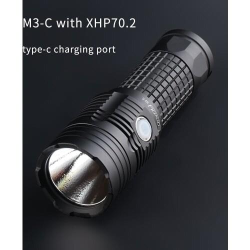 Convoy M3-C with Cree XHP70.2 Led Flashlight Linterna Torch Flash Light 26650 Camping Fishing Latarka Work Light Type-C Lamp