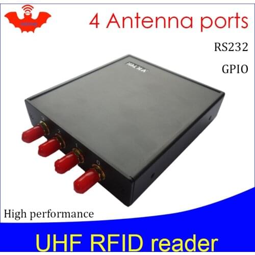 UHF RFID reader 915MHZ impinj R2000 4 antenna port fixed Reader for warehouse logistic production line RS232 rfid card scanner