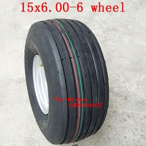 High performance 15X6.00-6 fits 168CC Karting Go Kart Motorcycle Wheel Rim With Tubeless Tire Tyre