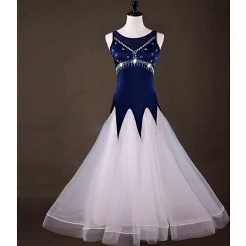 Adult Ballroom dance costumes senior junior sleeveless ballroom dance dress for women ballroom dance competition dresses Q057