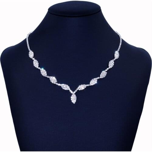 Ladies Nobler Vintage Jewelry Necklace Bridal Wedding Engagement Simplicity Charming Crystal Pendant Gift For Friends wholesale