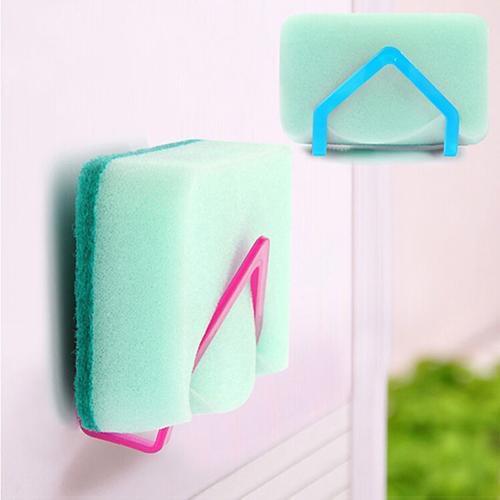 1pc Bathroom Shelf Towel Soap Dish Holder Kitchen Sink Dish Sponge Storage Holder Rack Robe Hooks Sucker storage the sponge