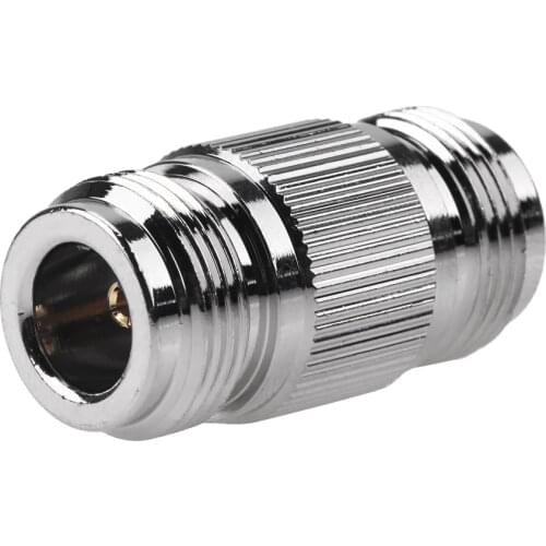 1 x RF Coax Connector Adapter N Type Female to Female Copper Jack N Type Connector Adapter Silver