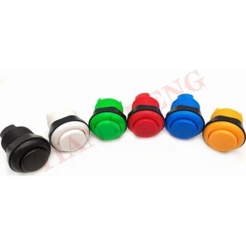 10PCS Good quality 28mm Arcade plastic round Push Button With Nuts For Mario slot Game machine