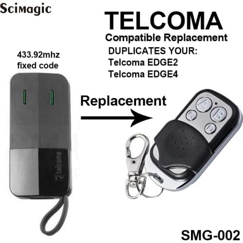 433MHz TELCOMA EDGE 2, EDGE 4 Garage Door Remote Control Wireless Remote Transmitter For Access Control Commands