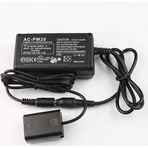 AC-PW20 Adapter Charger Power Adapter for Sony NEX5T NEX35C 5N NEX7 NEX6 A7R RX10 Micro SLR Camera Accessories